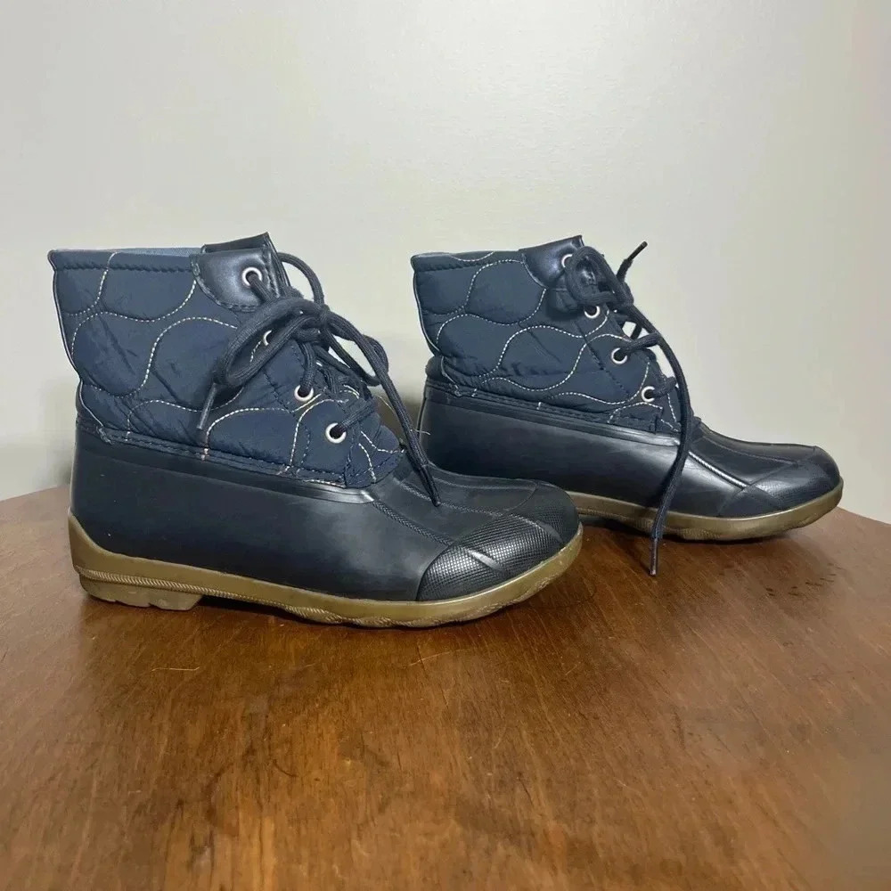 Sperry girls navy duck boots size 3M